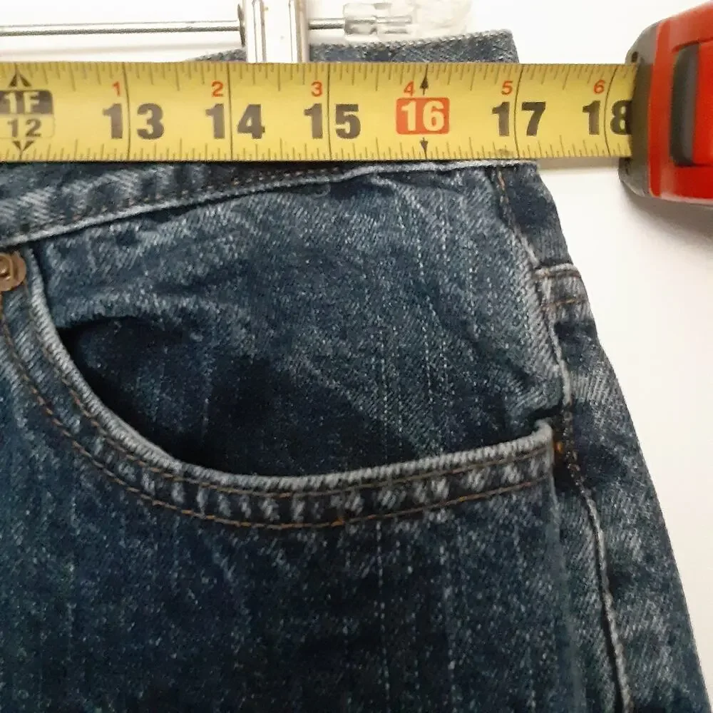 Mens The Original LEI Blue Denim Jeans Size 38x32 Distressed READ